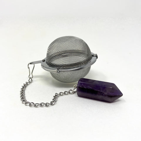 Crystal Tea Strainer Amethyst